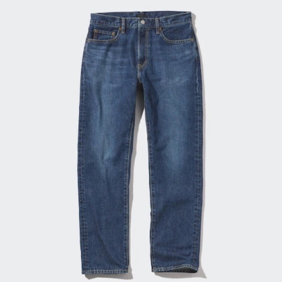 Uniqlo Regular Fit Denim Jean Pants, Dark Blue, Size 34 - Picture 1 of 13